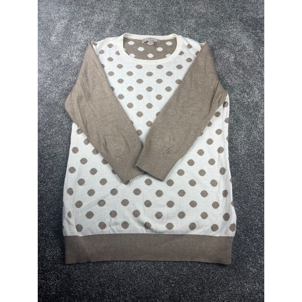 Banana Republic Womens‎ Small Tan Polka Dot Sweater